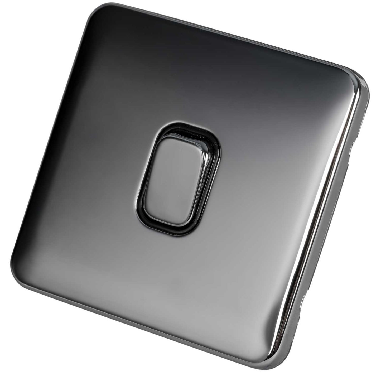 Schneider Lisse Deco 10A 1 Gang Intermediate Switch Screwless Black Insert Polished Chrome