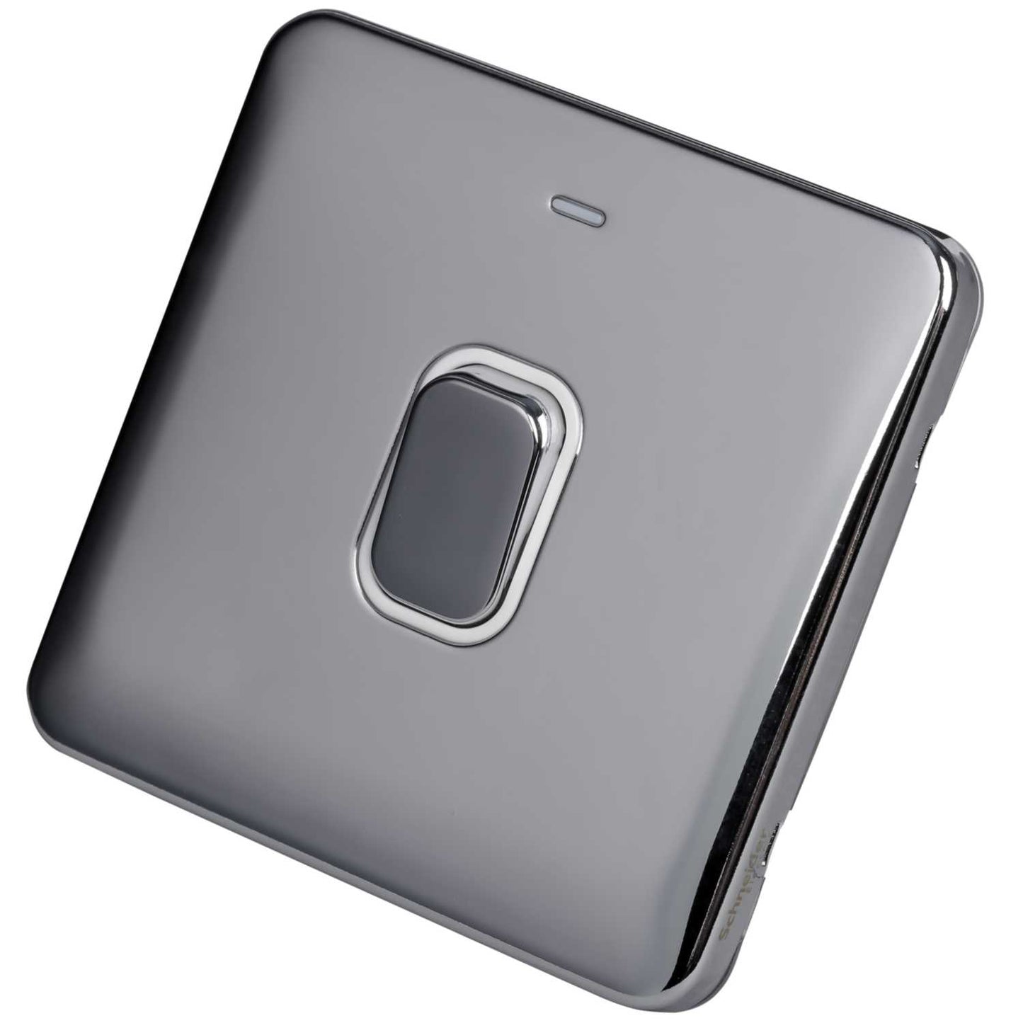 Schneider Lisse Deco 20A DP Switch with LED Indicator Screwless White Insert Polished Chrome