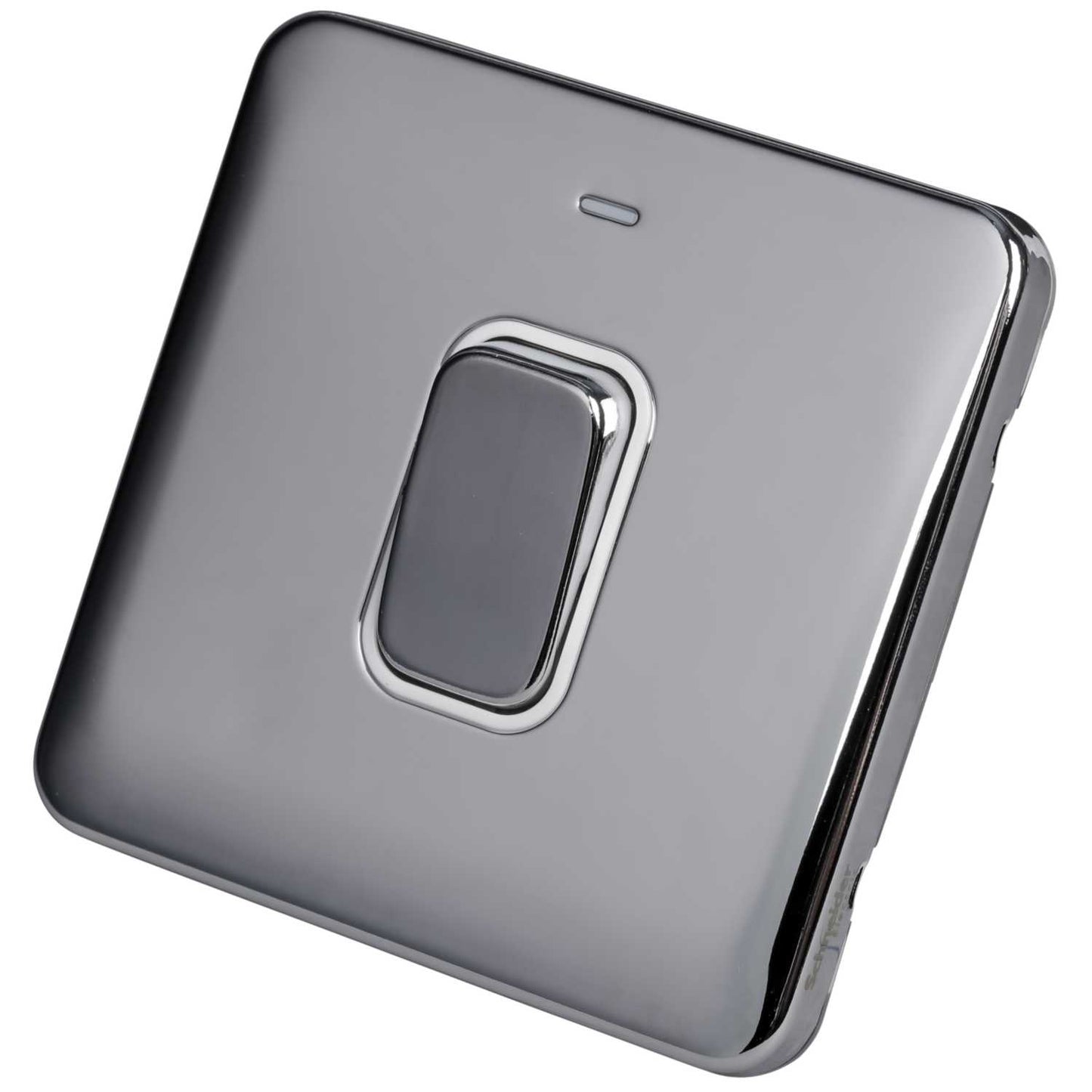 Schneider Lisse Deco 50A DP 1 Gang Switch with Indicator Screwless White Insert Polished Chrome