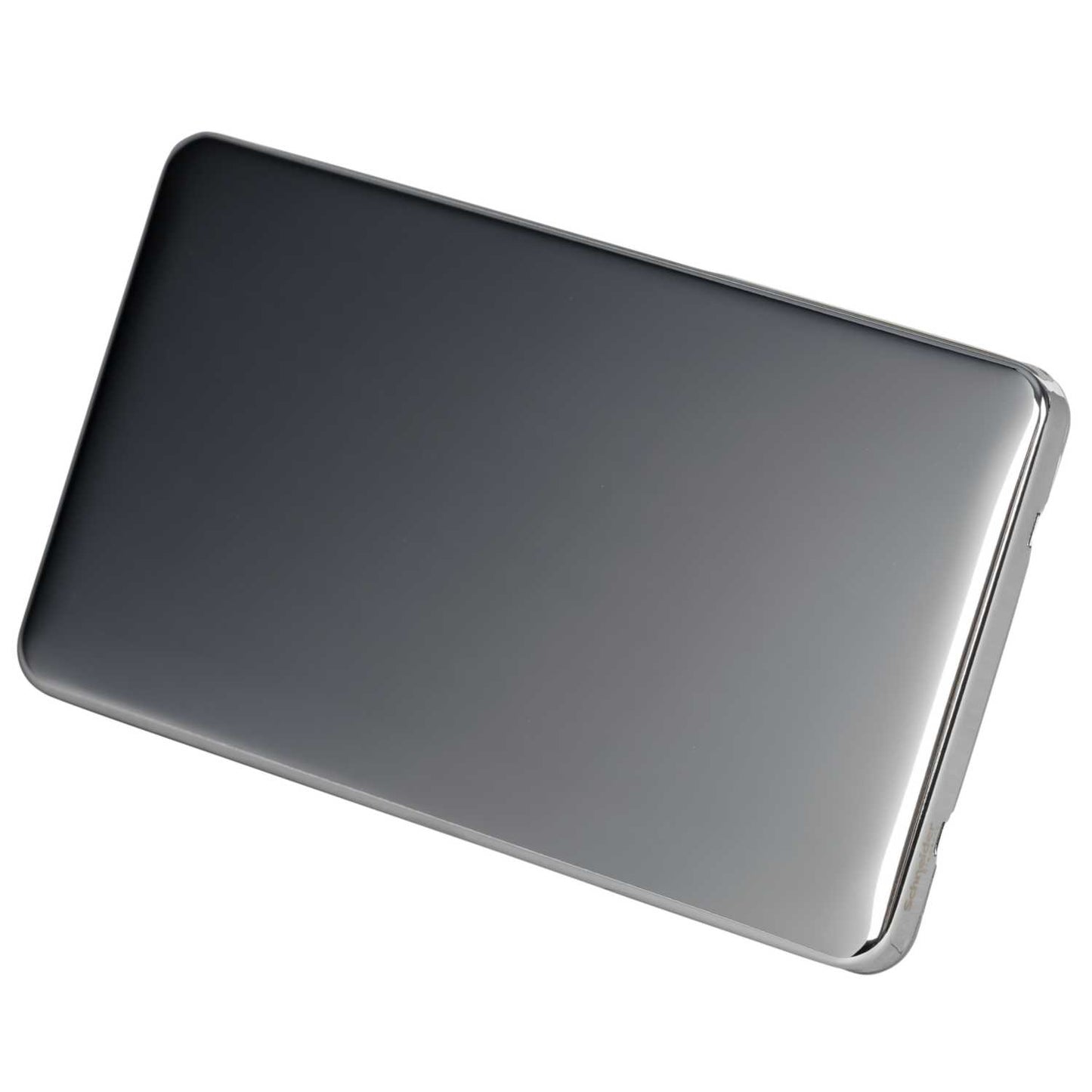 Schneider Lisse Deco 2 Gang Blank Plate Screwless Polished Chrome