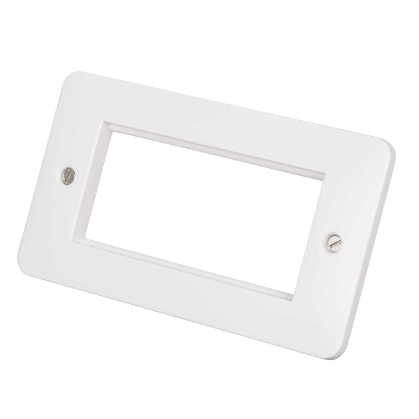 Schneider Lisse 2 Gang 4 Module Plate White