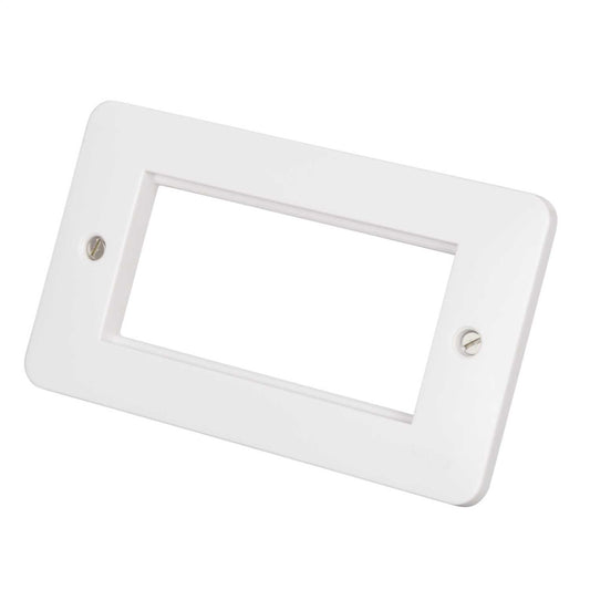 Schneider Lisse 2 Gang 4 Module Plate White
