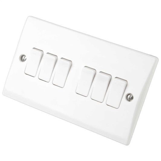 Schneider GET Ultimate 10A 6 Gang 2 Way Switch