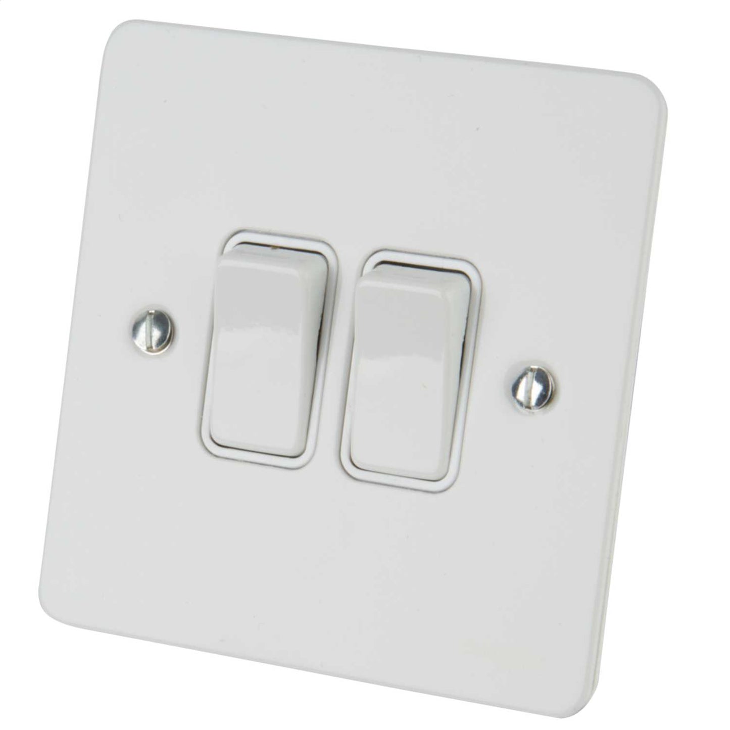 Schneider GET Ultimate 16A 2 Gang 2 Way Switch White Insert Painted White