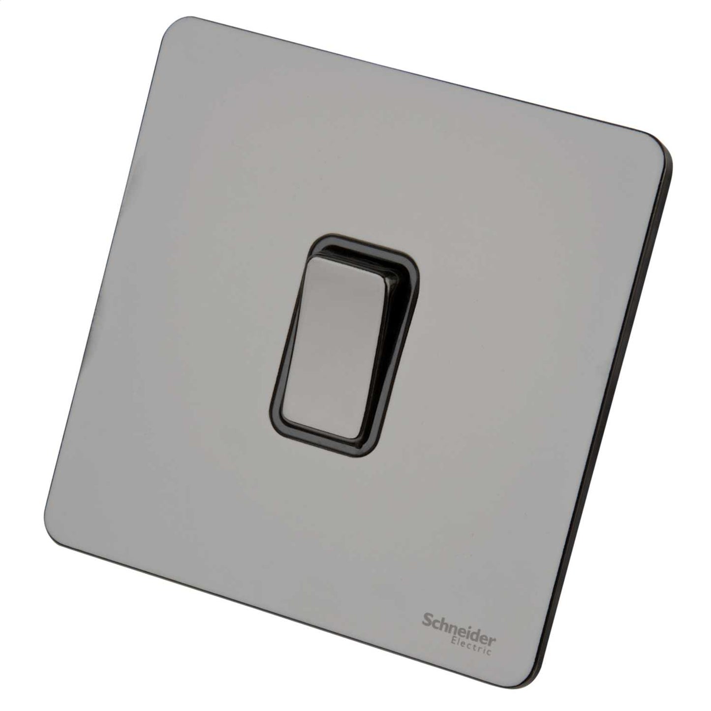 Schneider GET Ultimate 20A DP Screwless Switch Black Insert Black Nickel