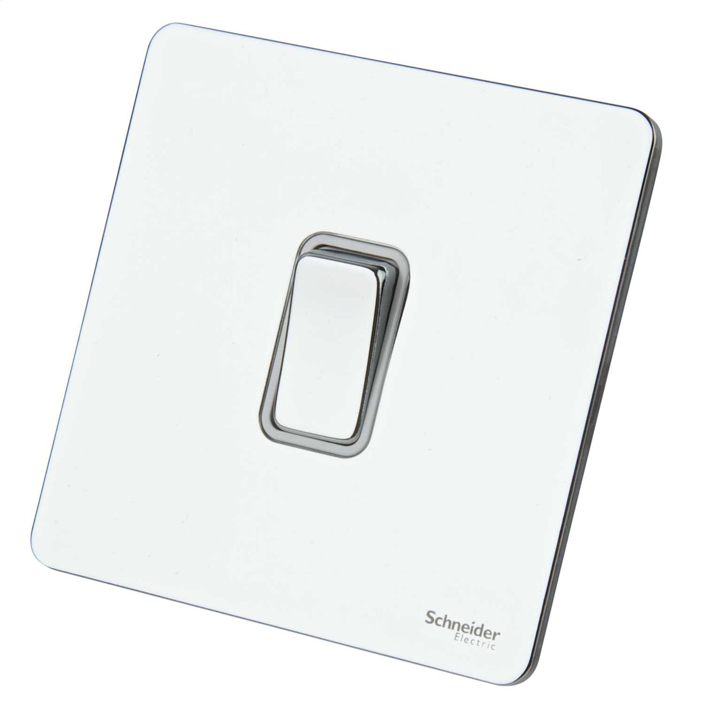 Schneider GET Ultimate 20A DP Screwless Switch White Insert Polished Chrome