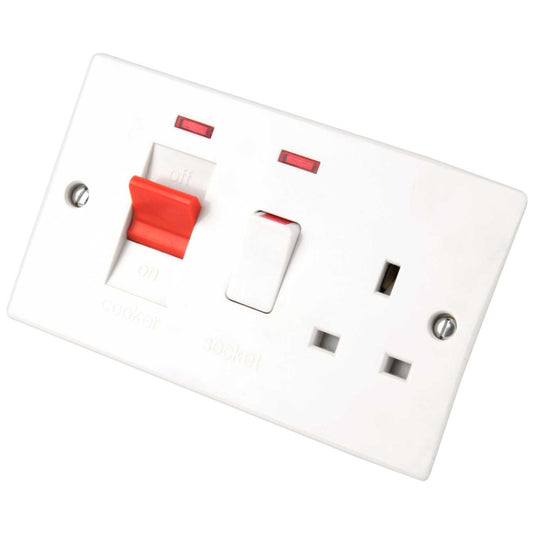 Schneider GET Ultimate 45A Cooker Control Unit with Neon White