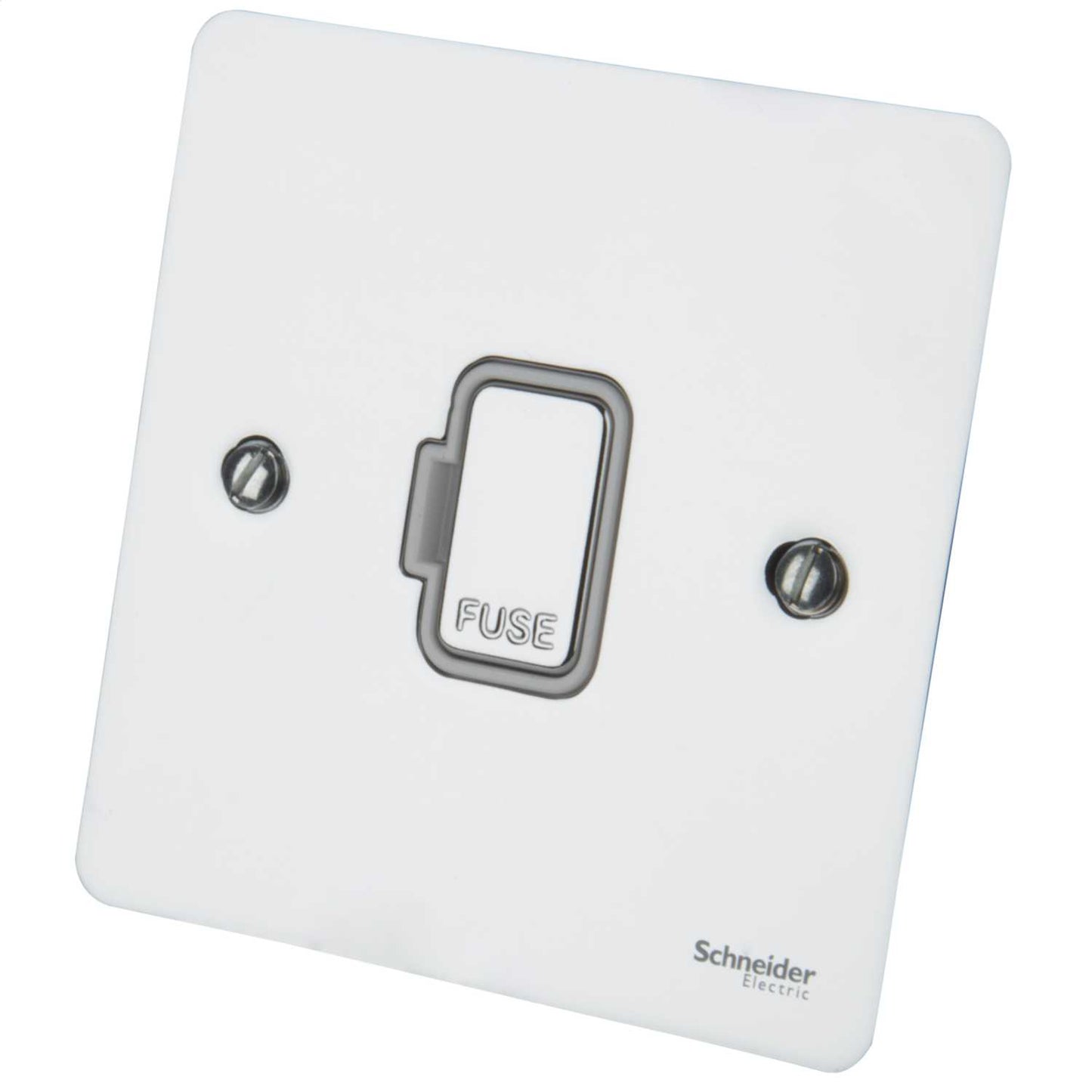 Schneider GET Ultimate 13A Unswitched Fused Spur White Insert Polished Chrome