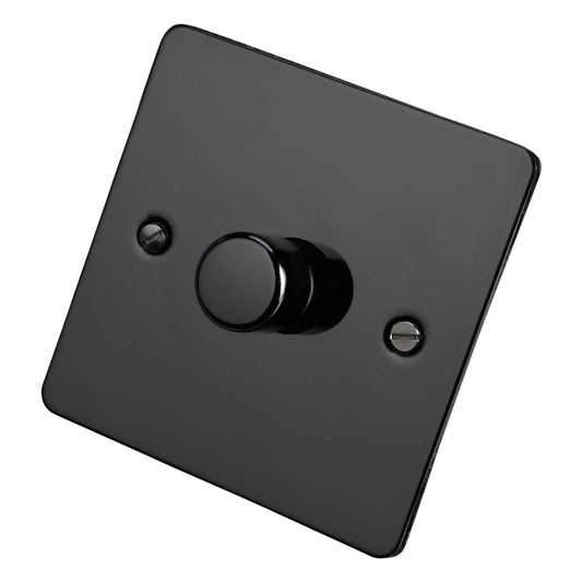 Schneider GET Ultimate Flat Plate 400W 1 Gang 2 Way Dimmer Switch Black Nickel