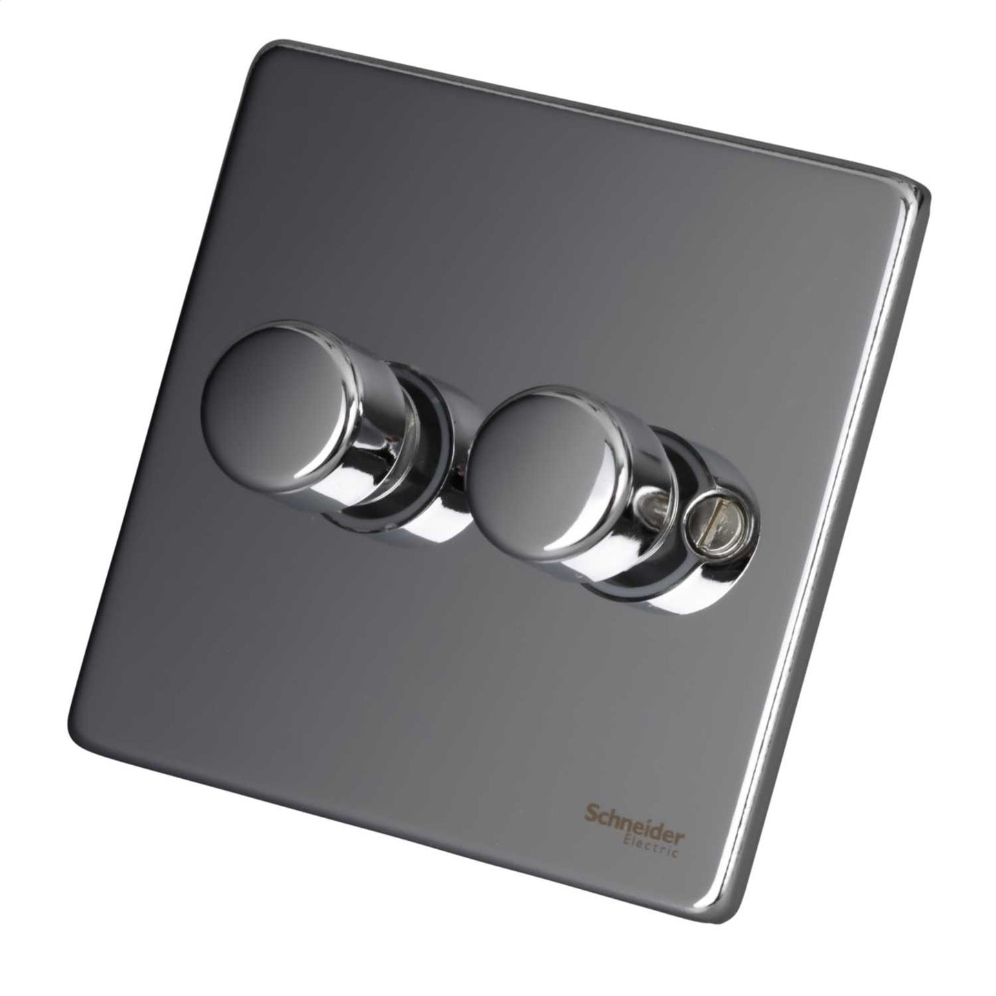 Schneider GET Ultimate 250W/VA 2 Gang 2 Way Dimmer Switch Polished Chrome