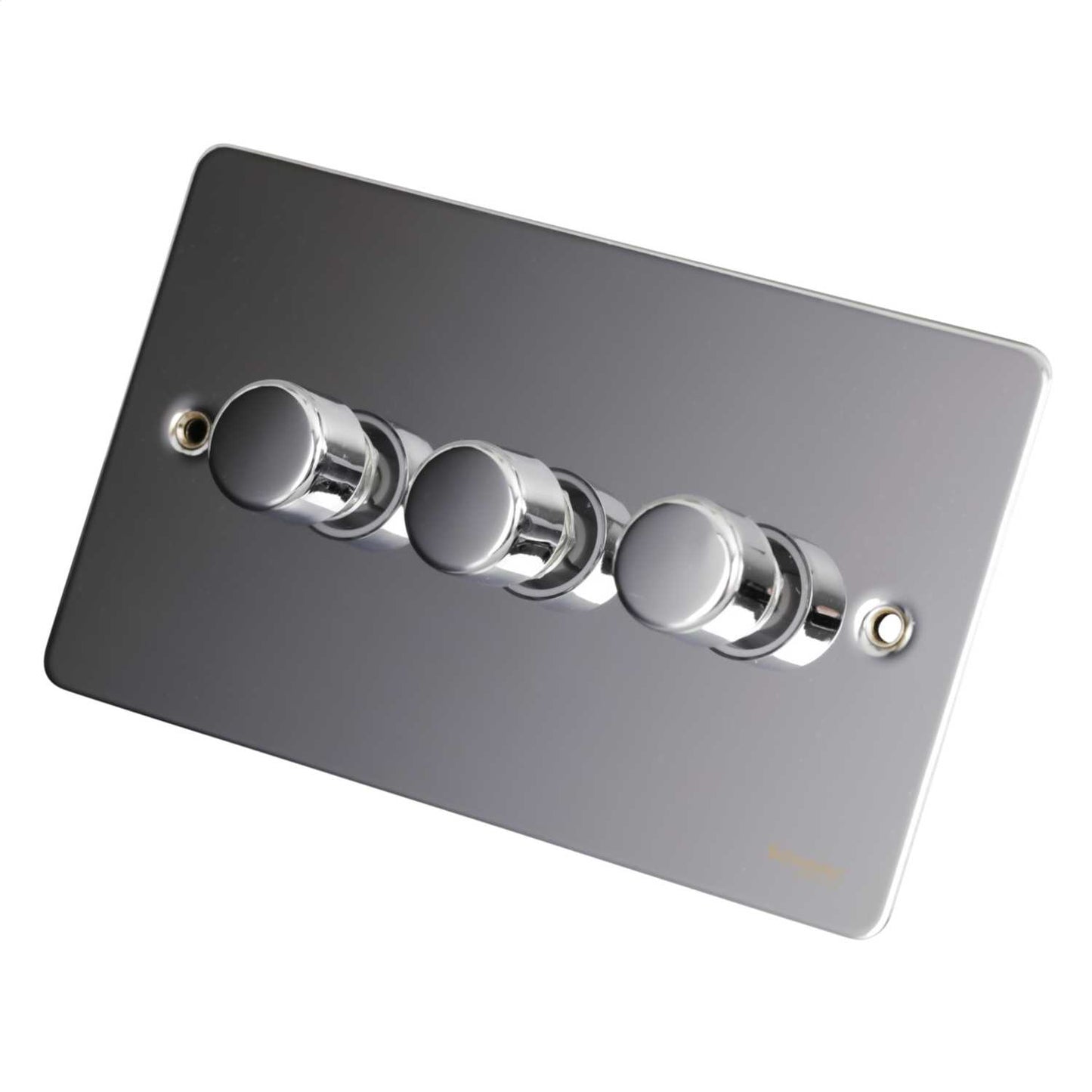 Schneider GET Ultimate 250W/VA 3 Gang 2 Way Dimmer Switch Polished Chrome