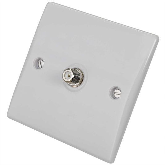 Schneider GET Ultimate 1 Gang Satellite Socket White