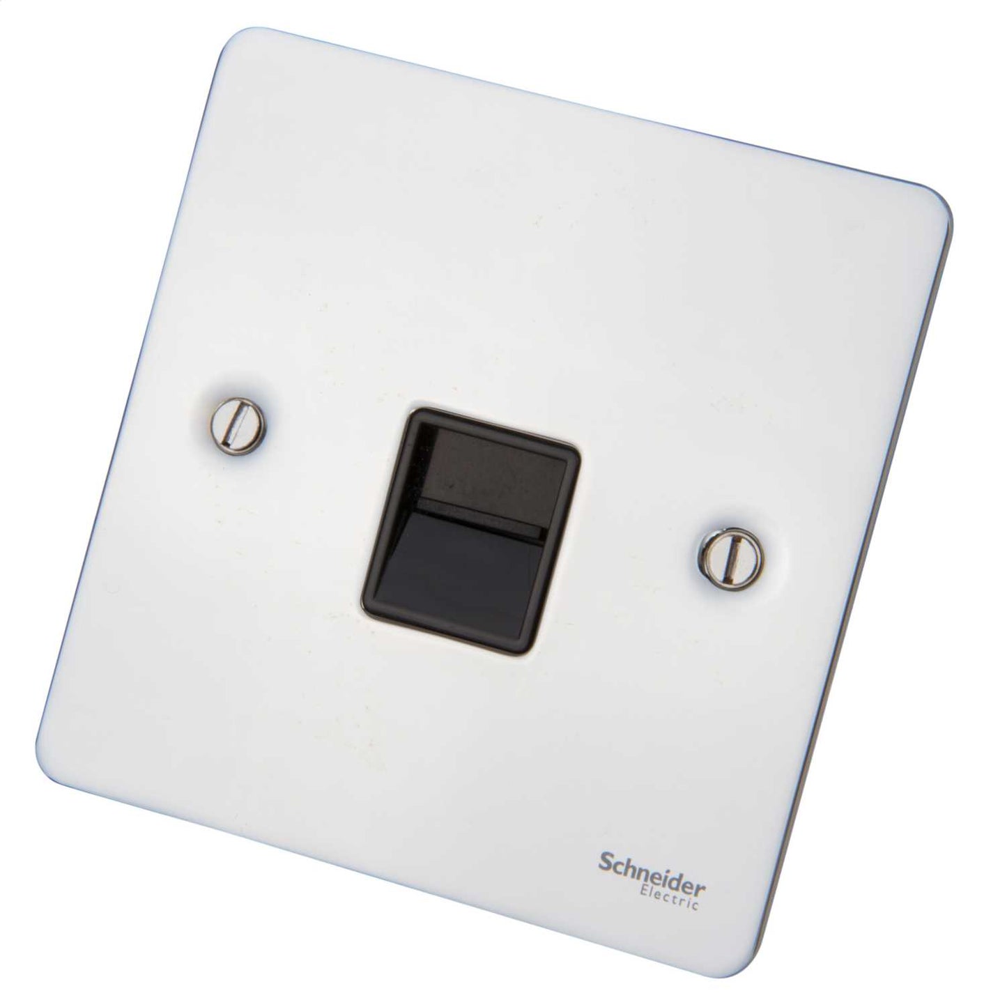 Schneider GET Ultimate 1 Gang Master Telephone Socket Black Insert Polished Chrome