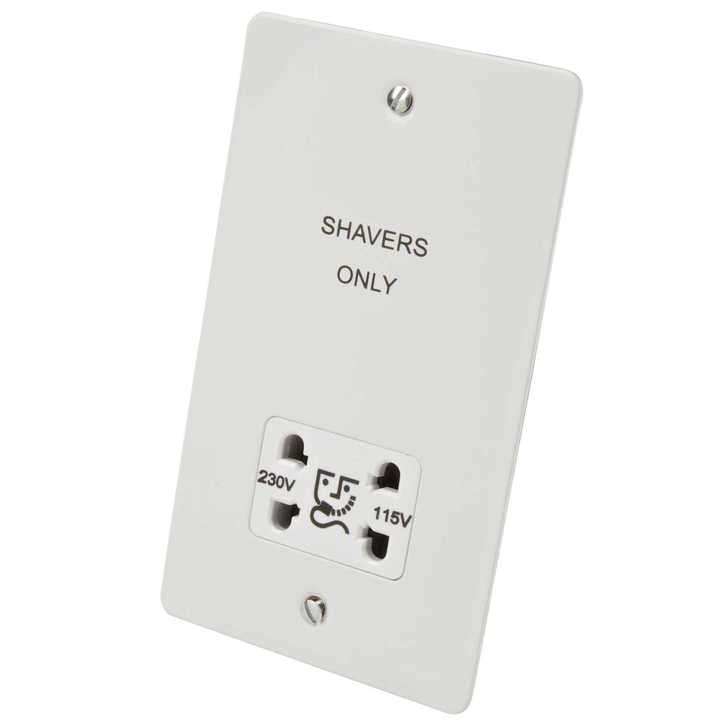 Schneider GET Ultimate Dual Voltage Shaver Socket White Insert Painted White