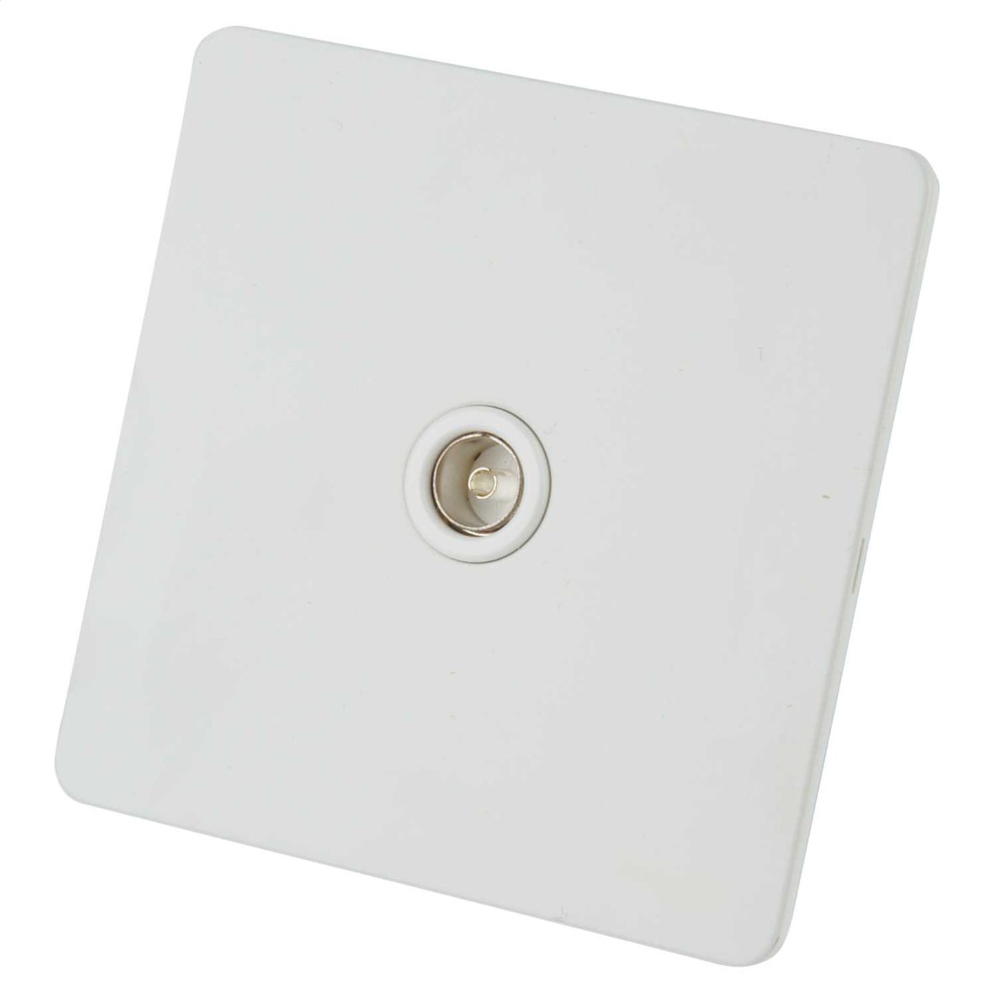Schneider GET Ultimate 1 Gang Screwless Coaxial Socket White Insert Painted White
