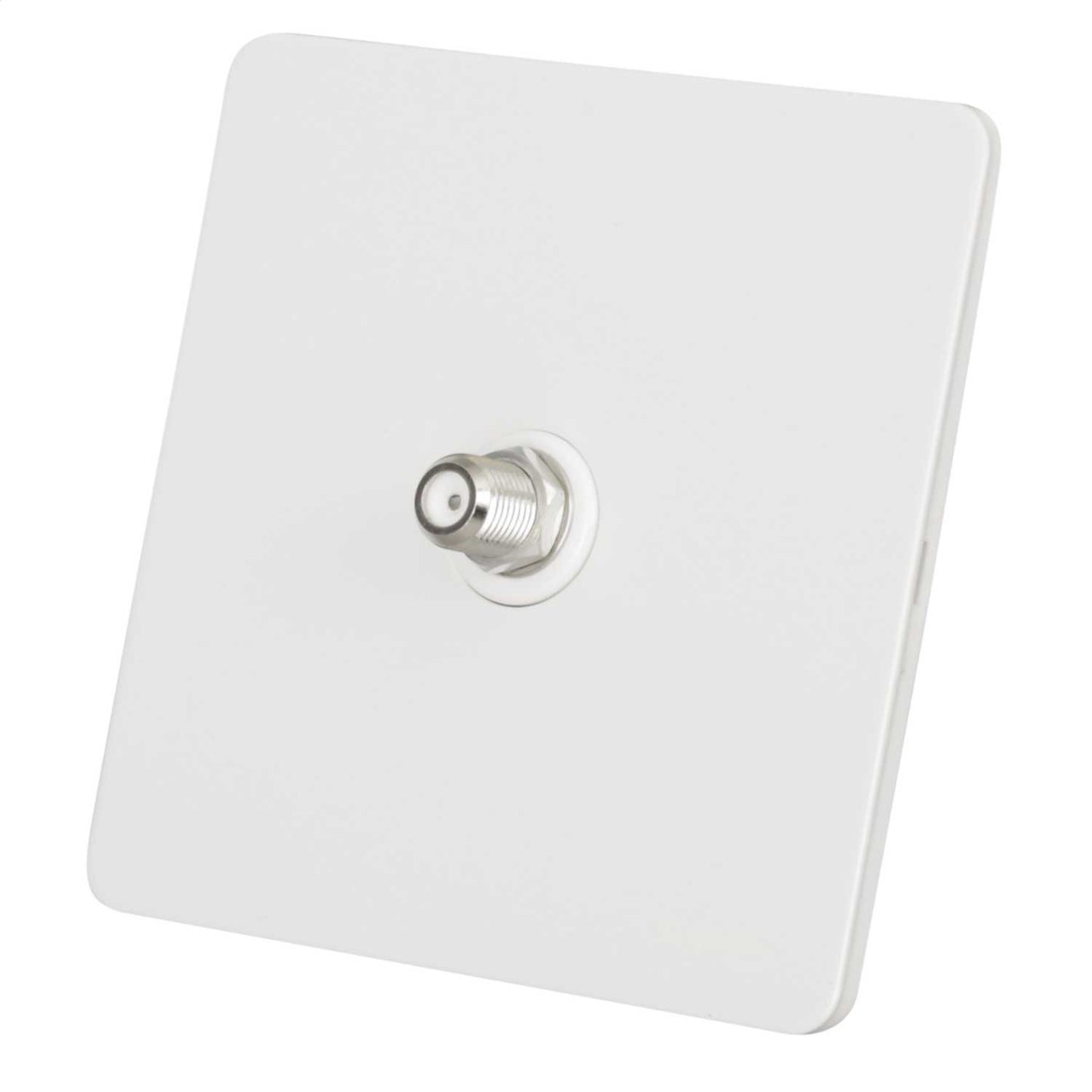 Schneider GET Ultimate 1 Gang Screwless Satellite Socket White Insert Painted White