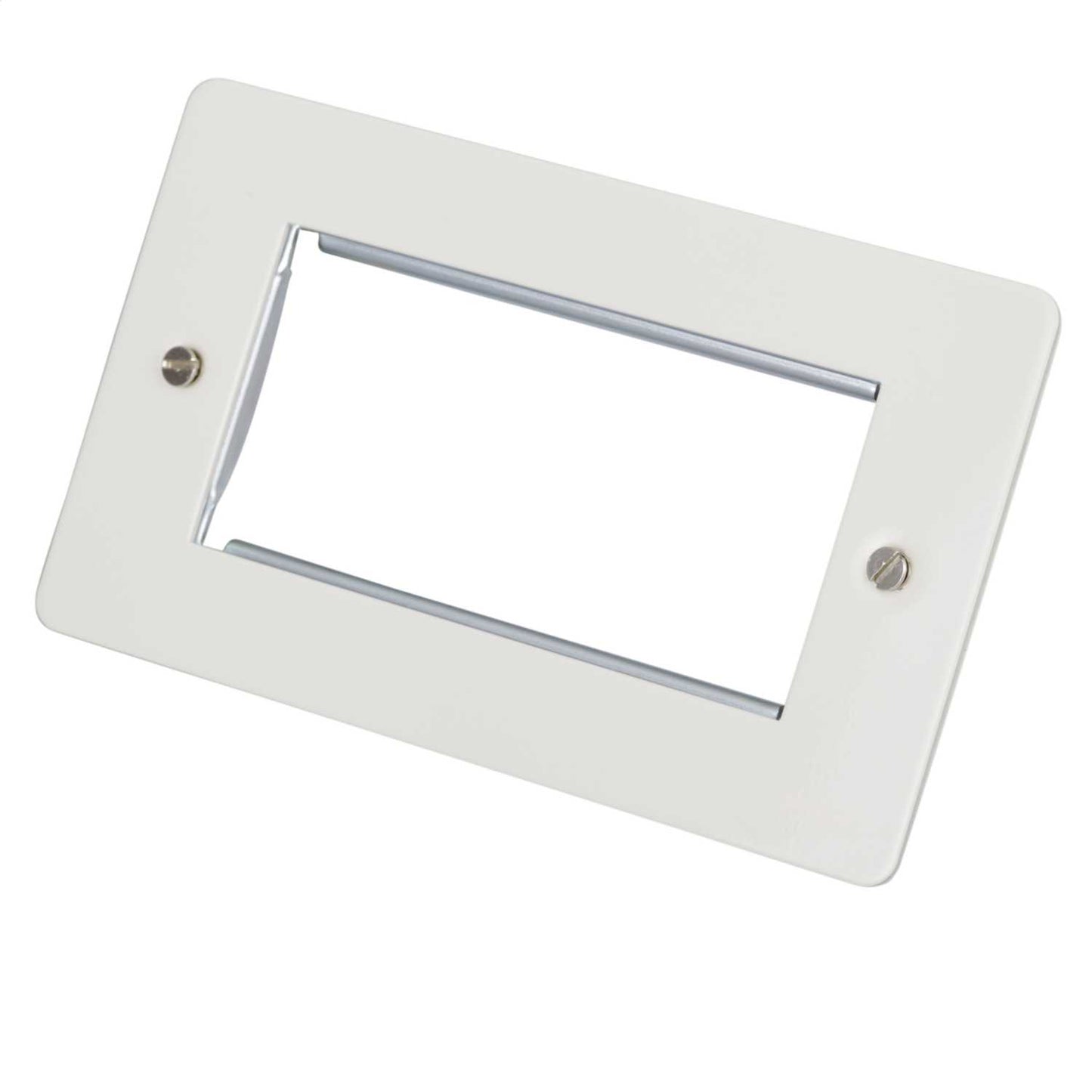 Schneider GET Ultimate 2 Gang 4 Module Face Plate Painted White