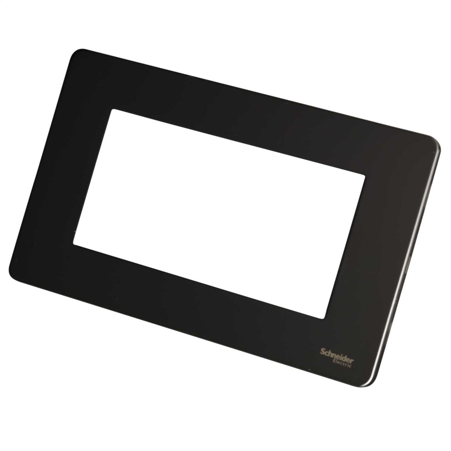 Schneider GET Ultimate 2 Gang 4 Module Screwless Face Plate Black Nickel
