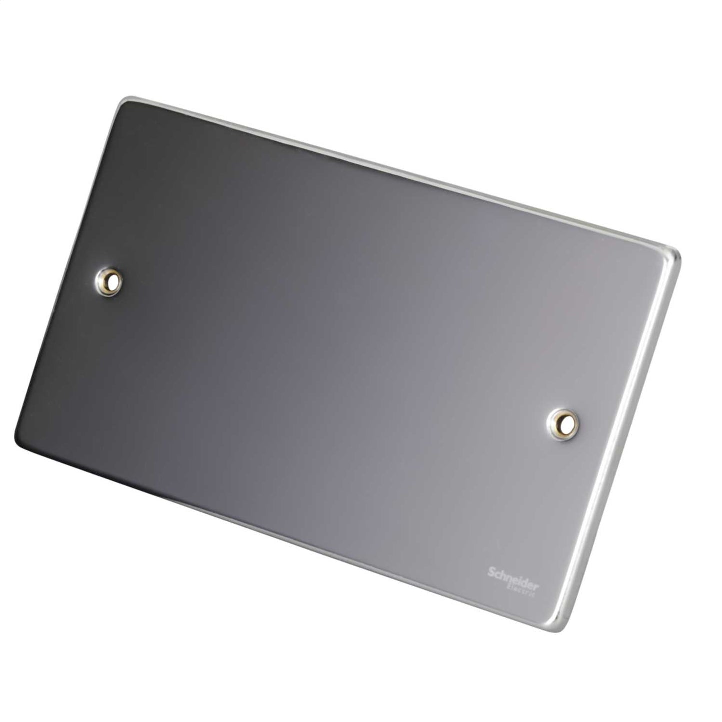 Schneider GET Ultimate 2 Gang Blank Plate Polished Chrome