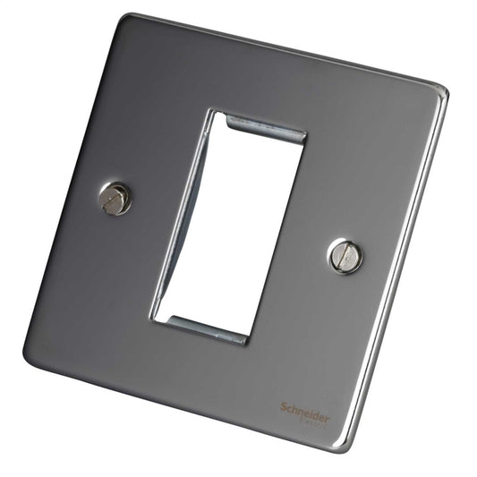 Schneider GET Ultimate GET Ultimate 1 Gang 1 Module Face Plate Polished Chrome