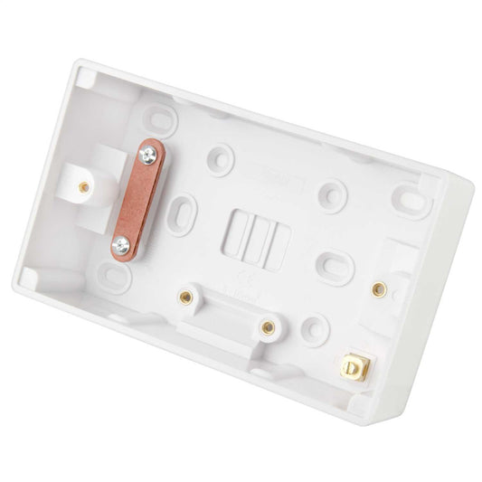 Schneider GET Ultimate 2 Gang 47mm Pattress Back Box White