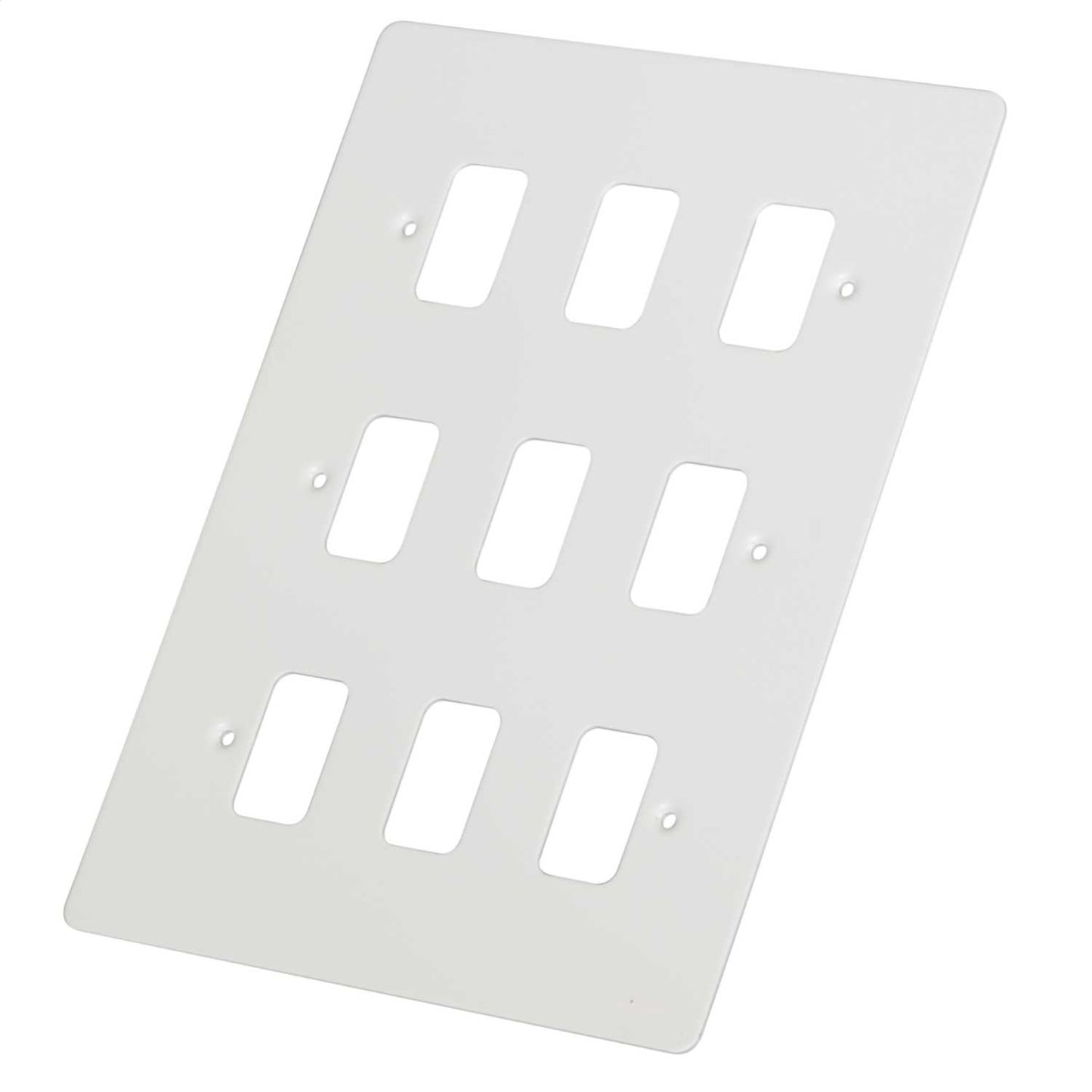 Schneider GET Ultimate 9 Gang Grid Front Plate Painted White