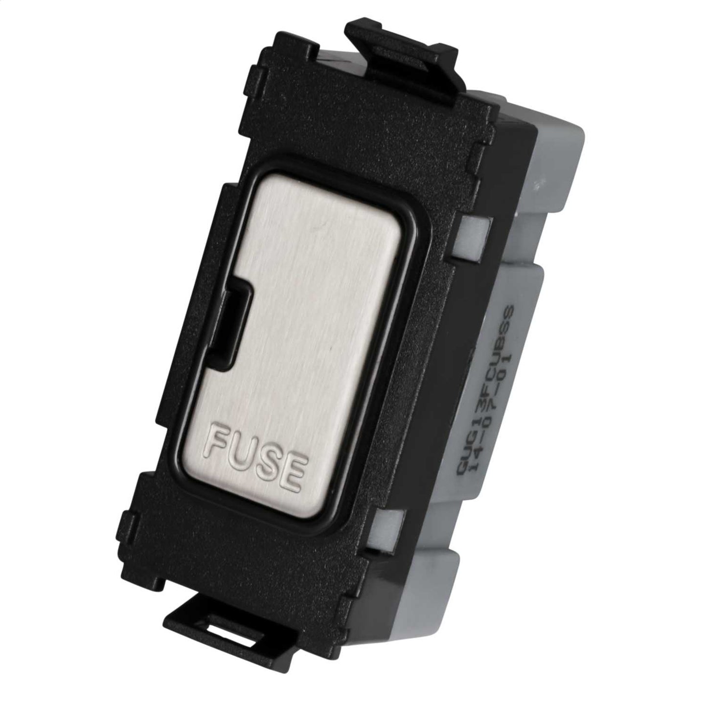 Schneider GET Ultimate 13A Grid Fuse Unit Stainless Steel Black Insert
