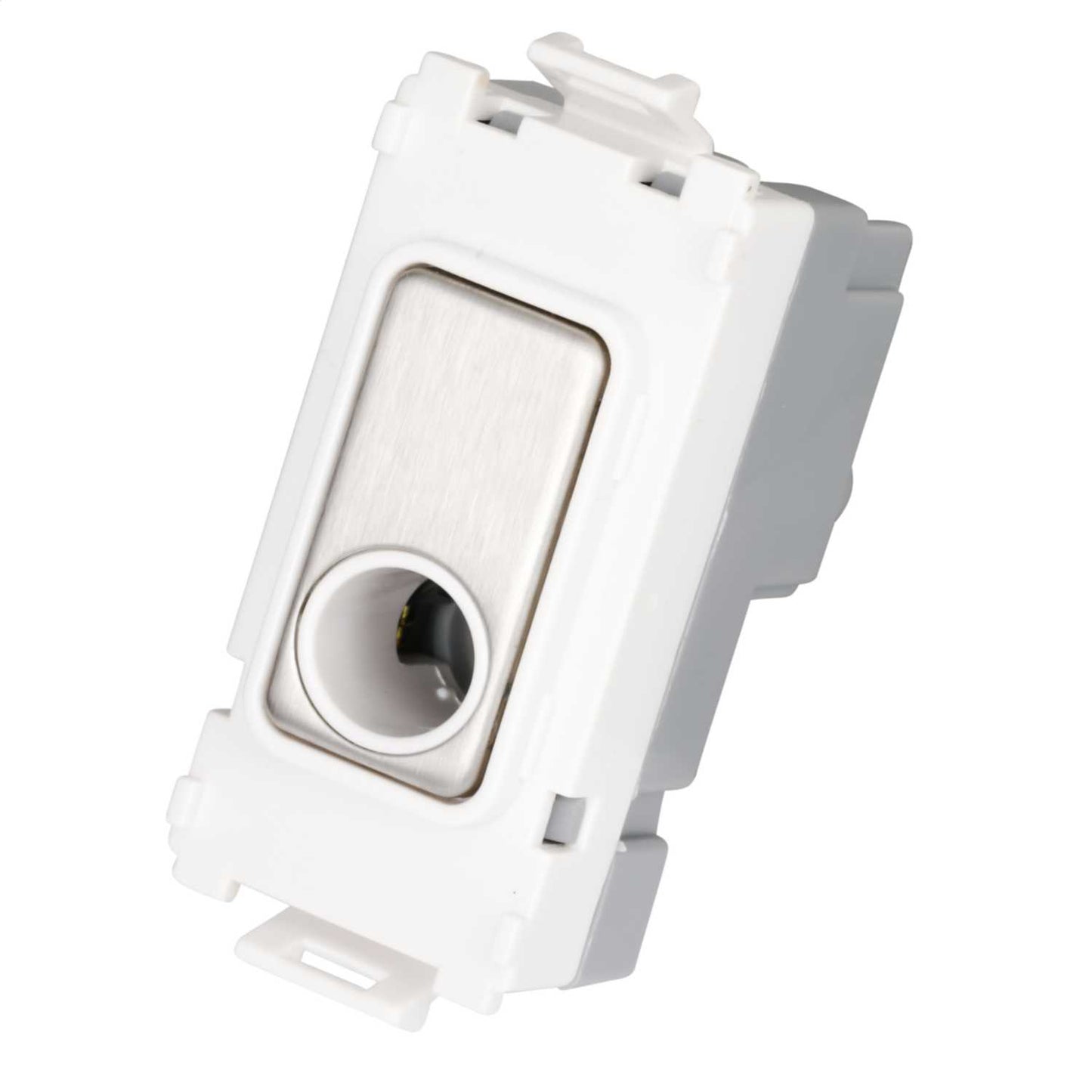 Schneider GET Ultimate Grid Flex Outlet Stainless Steel White Insert