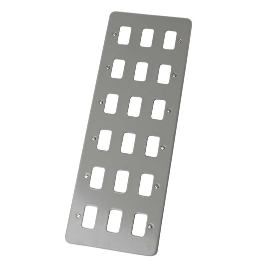 Schneider GET Ultimate 18 Gang Grid Front Plate Metal Clad