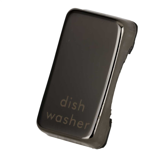 Schneider GET Ultimate Grid Switch Rocker Cap marked Dishwasher Black Nickel (Pack of 6)