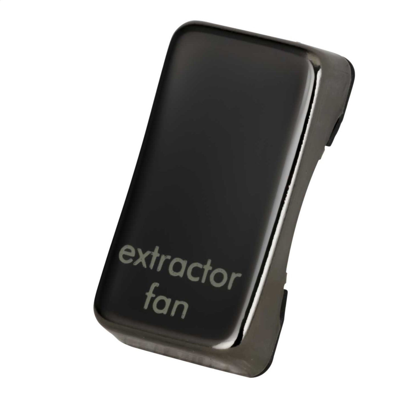 Schneider GET Ultimate Grid Switch Rocker Cap marked Extractor Fan Black Nickel (Pack of 6)