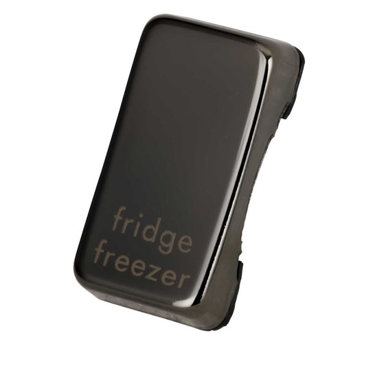 Schneider GET Ultimate Grid Switch Rocker Cap marked Fridge Freezer Black Nickel (Pack of 6)