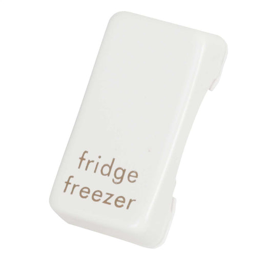 Schneider GET Ultimate Grid Switch Rocker Cap marked Fridge Freezer Painted White (Pack of 6)
