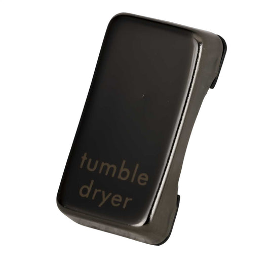 Schneider GET Ultimate Grid Switch Rocker Cap marked Tumble Dryer Black Nickel (Pack of 6)