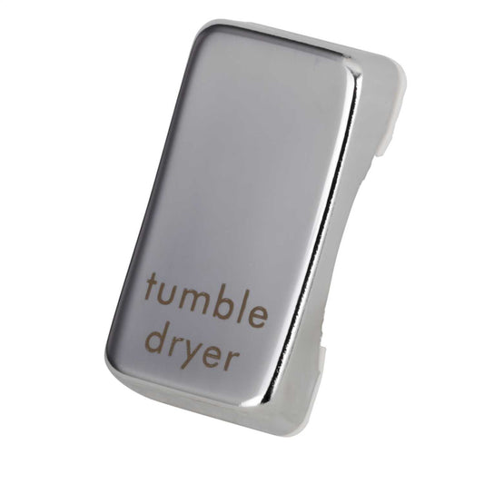 Schneider GET Ultimate Grid Switch Rocker Cap marked Tumble Dryer Mirror Steel (Pack of 6)