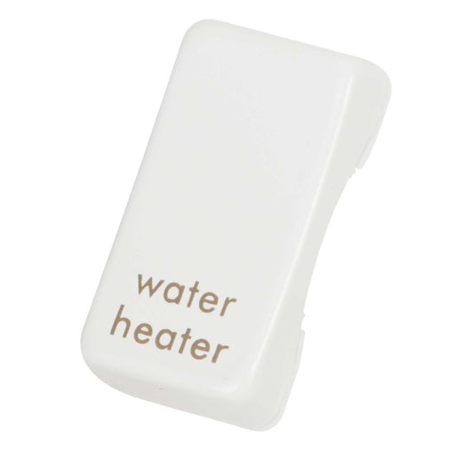 Schneider GET Ultimate Grid Switch Rocker Cap marked Water Heater Painted White (Pack of 6)