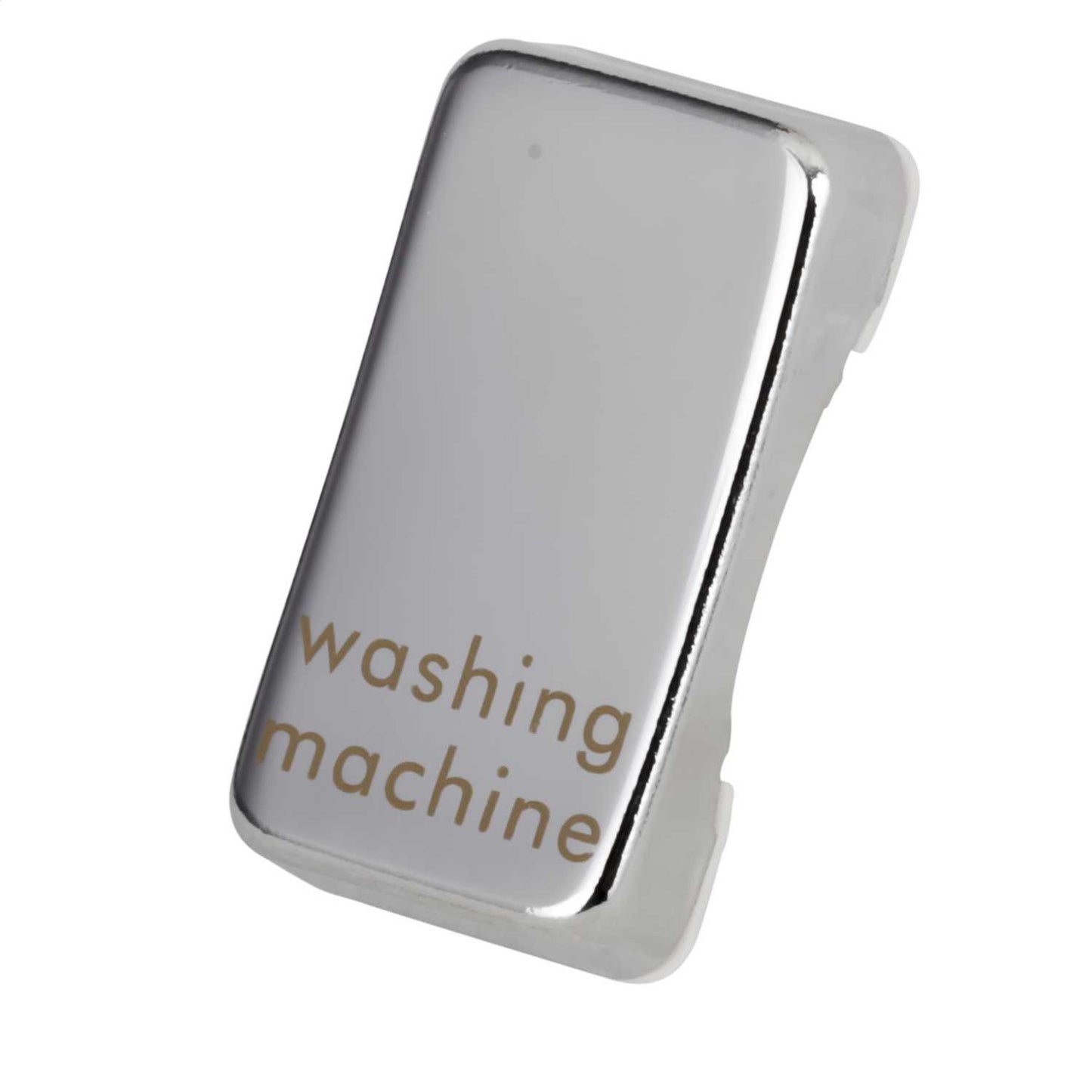 Schneider GET Ultimate Grid Switch Rocker Cap marked Washing Machine Mirror Steel (Pack of 6)