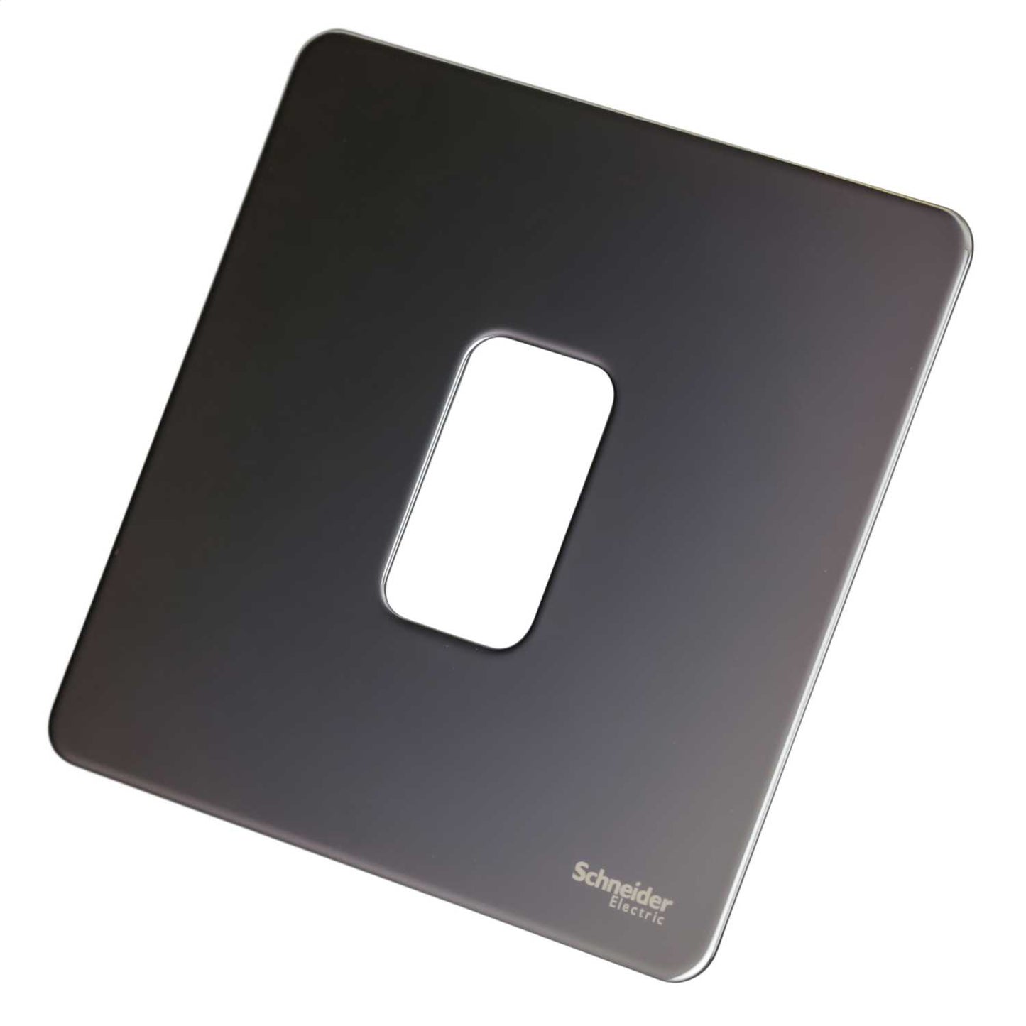 Schneider GET Ultimate 1 Gang Screwless Grid Front Plate Black Nickel