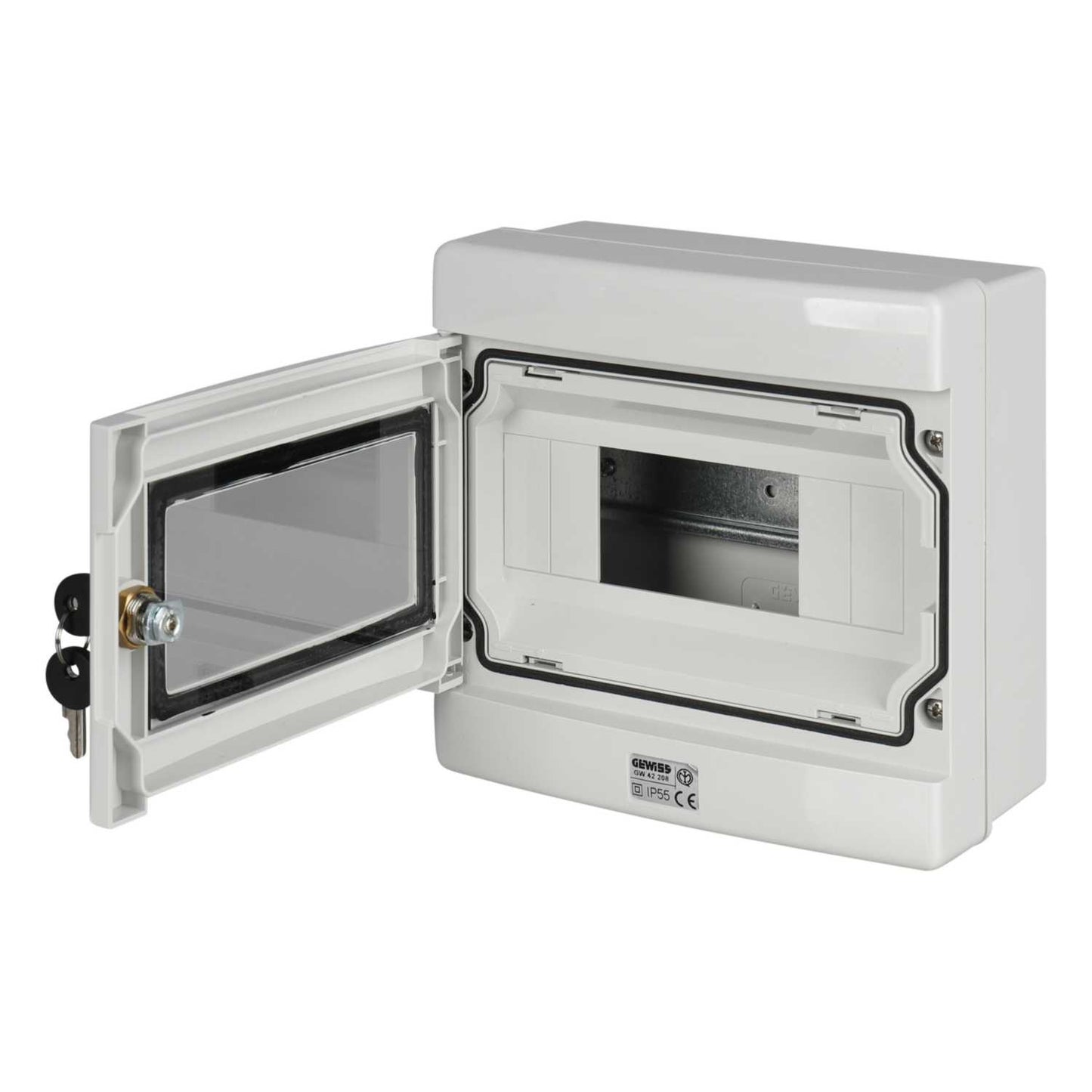 Gewiss 8 Module Enclosure Surface Mount IP55 Grey