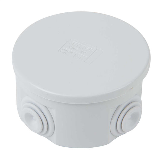 Gewiss Ø80 x 40mm Round PVC Adaptable Box Grey IP44