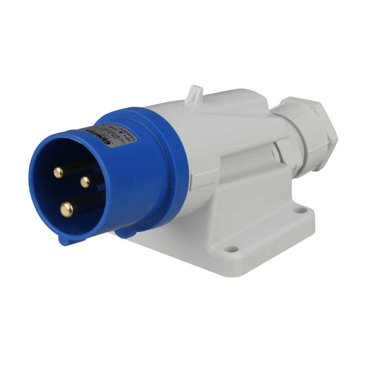 Gewiss 16A 2P+E 230V Angled Appliance Inlet IP44