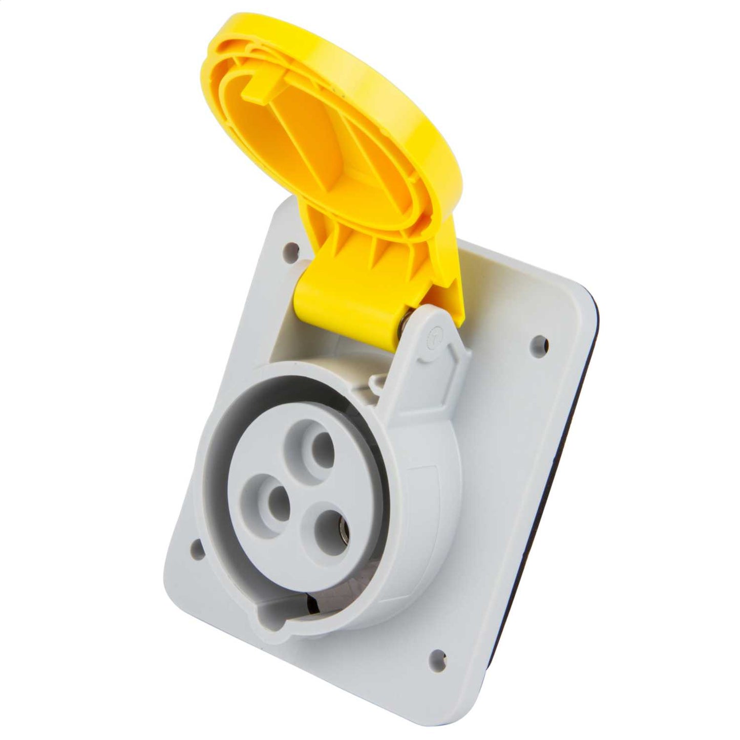 Gewiss 16A 2P+E 110V Angled Panel Mounted Socket IP44