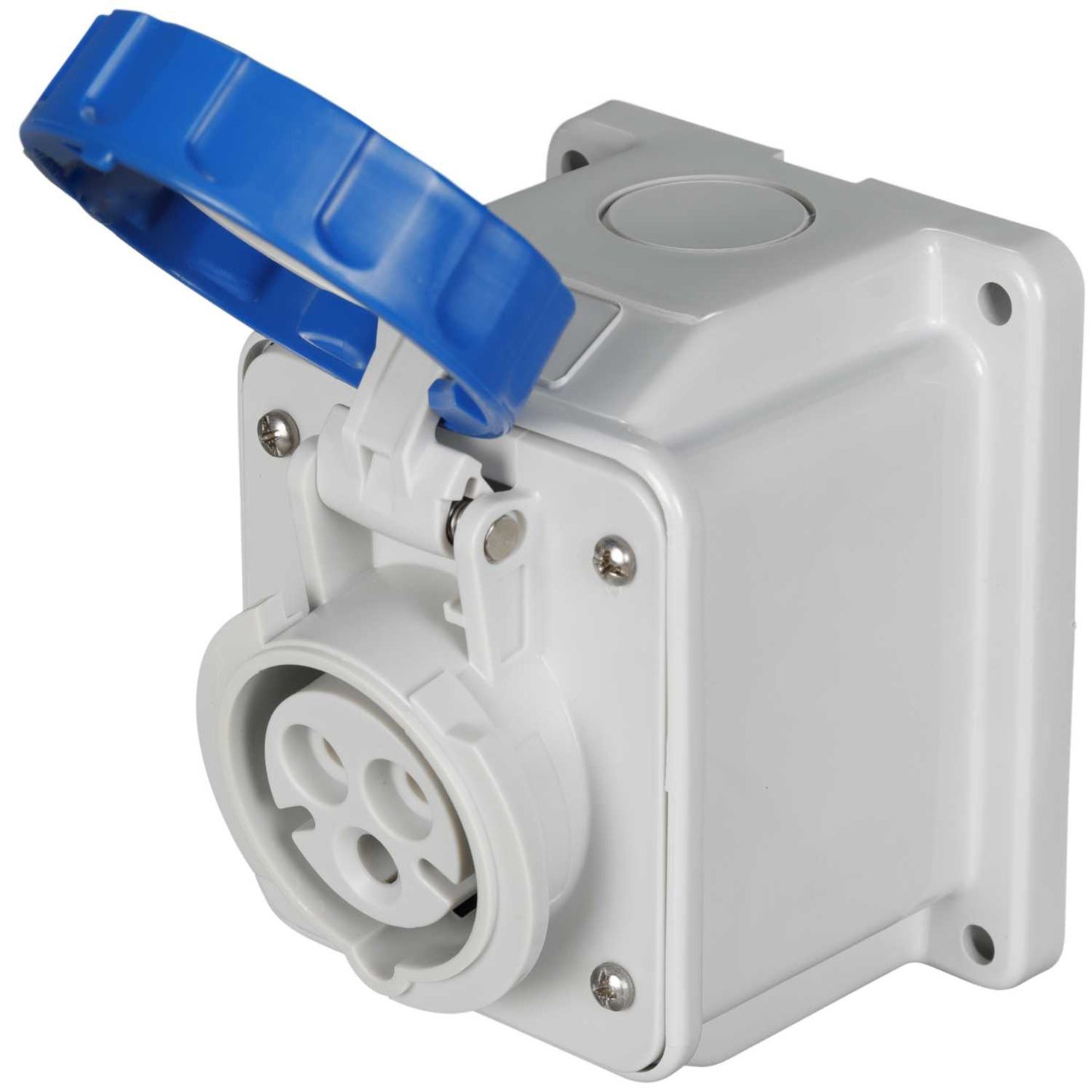 Gewiss 16A 2P+E 230V Angled Wall Mounted Socket IP67