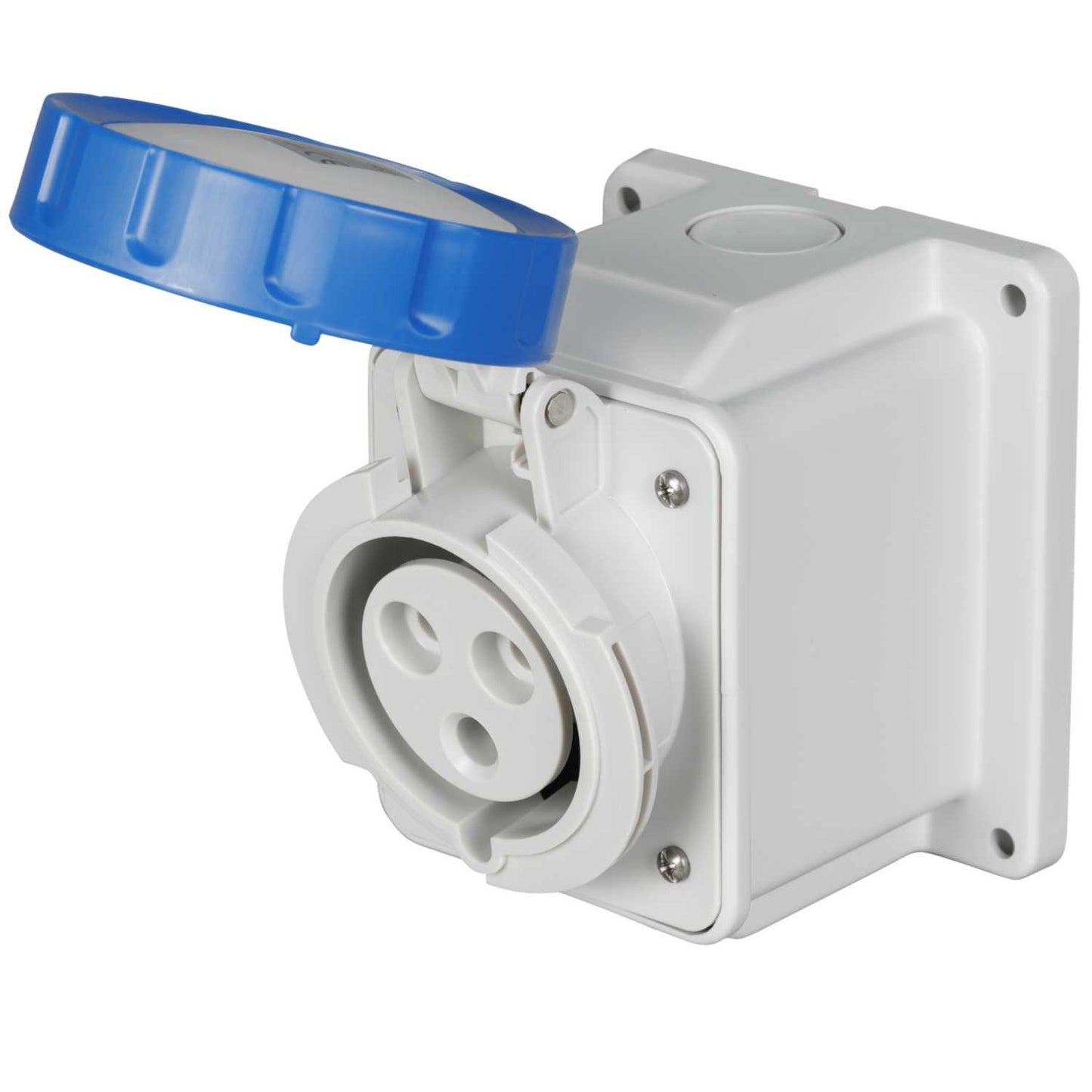 Gewiss 32A 2P+E 230V Angled Wall Mounted Socket IP67