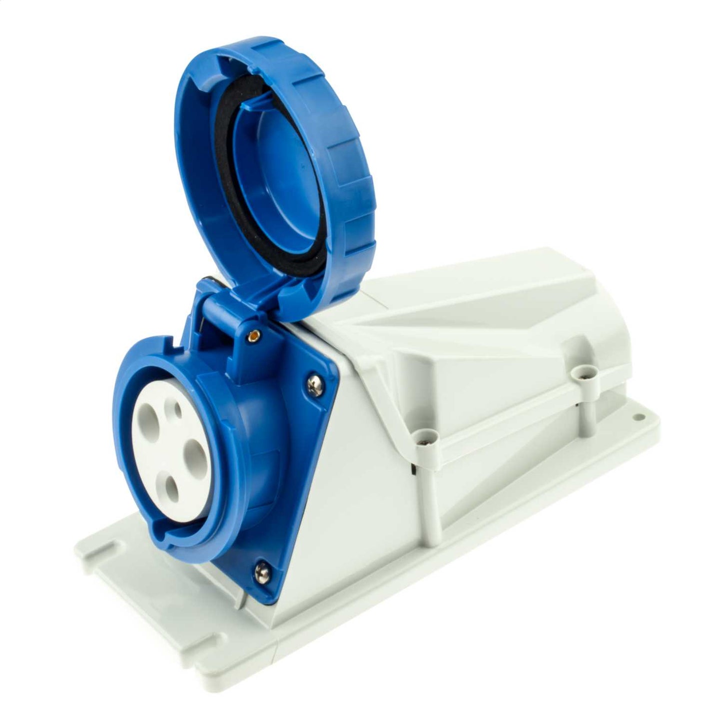 Gewiss 63A 2P+E 230V Angled Wall Mounted Socket IP67