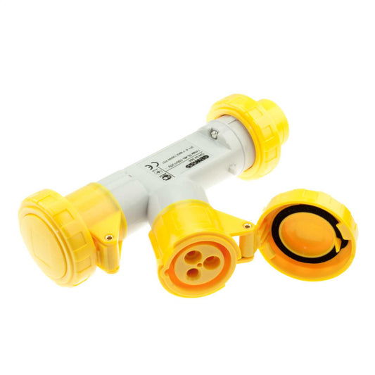 Gewiss 16A 2P+E 110V 2 Way Socket Outlet IP67