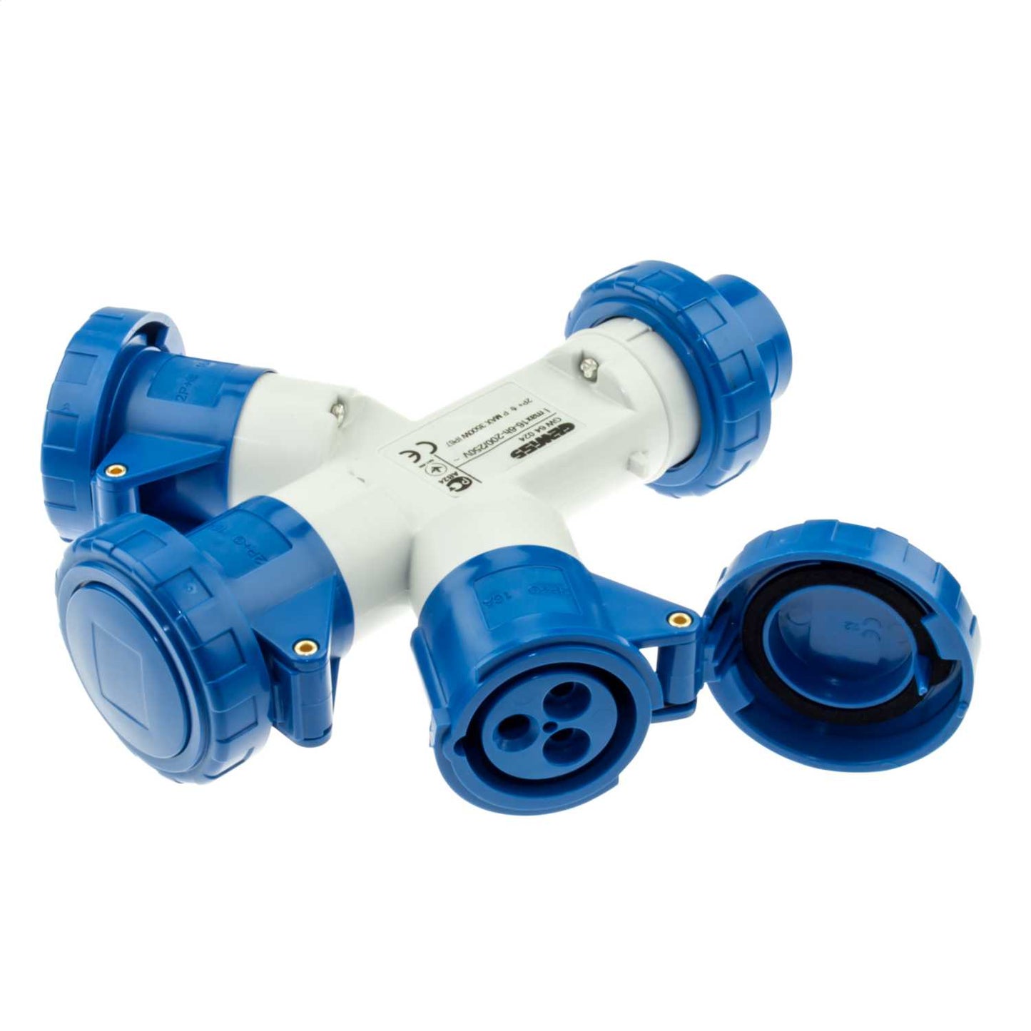 Gewiss 16A 2P+E 230V 3 Way Socket Outlet IP67