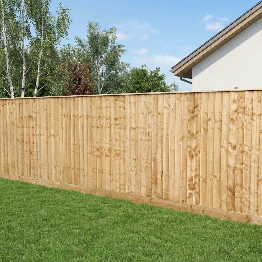 22mm x 100mm Green Treated Feather Edge Fence Board 1800mm