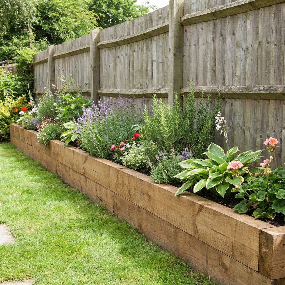 120mm x 240mm Green Treated Garden Railway Sleeper 2.4m