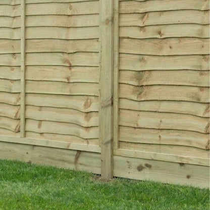6ft Green Treated Square Top Wooden Fence Post 1800mm x 75mm x 75mm (3" x 3")